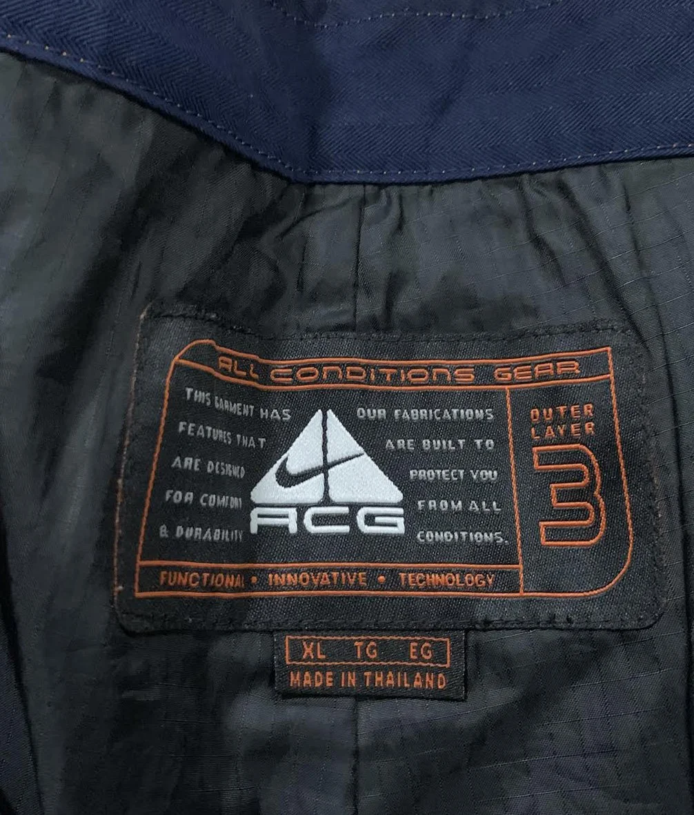 Vintage Nike ACG Orange / Navy Snowboard Pants (Size XL) — RootsBK